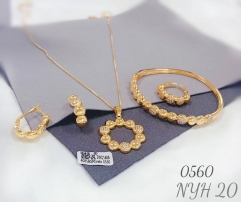 Beads style fashion gold jewelry set