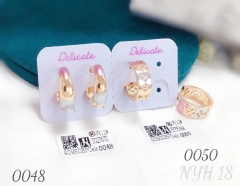 Dazzling style oil painting earring