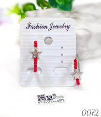 Star style red pearl earring