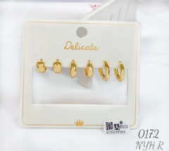 Smooth style hot sale gold earring