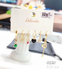 Irregular style gem earring