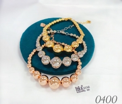 Polishiny beads dazzling bangle set