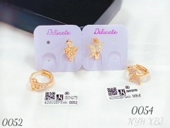 Irregular gold earring