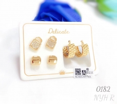 Simple style gold earring