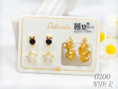 Dazzling fashion gold earring