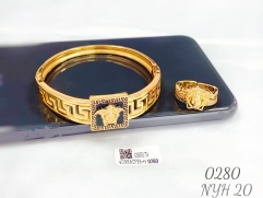 High-end popular gold/silver bangle ring