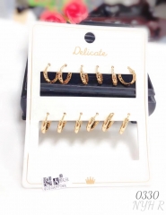 Bright style gold earring