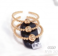 Large beads style gold bangle set