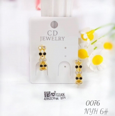 Artificial gemstone exquisite earring