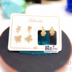 Simple style gold earring