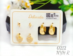 Simple style gold earring