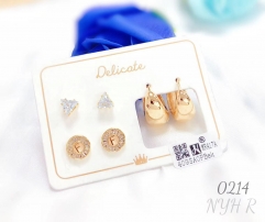 Irregular gold earring