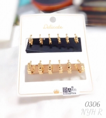 Simple fashion style gold earring