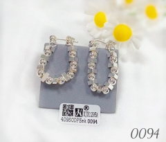 Beads style bright silver/gold bangle set