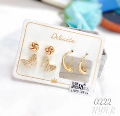 Irregular style gem earring