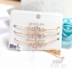 Artificial gemstone exquisite bangle set