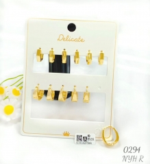 Simple style gold earring