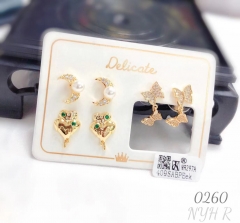 Irregular gold earring