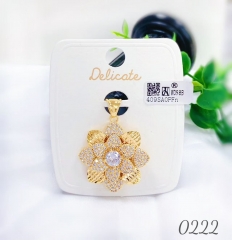 Flower style gem pendant