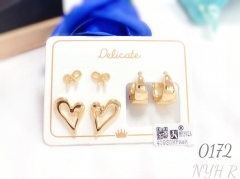 Simple style shiny earring