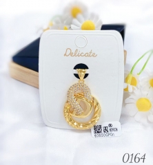 Irregular style gold color pendant