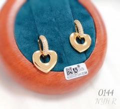 Hollow heart hot sale style gold/silver earring