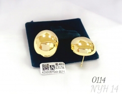 Glossy classic gold earring