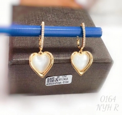 Heart shape shiny gold/silver earring