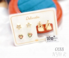 Irregular gold earring