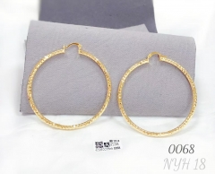 Large round arc style exquisite gold/silver earring