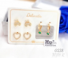 Artificial gemstone exquisite earring