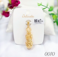 Irregular style gold color pendant