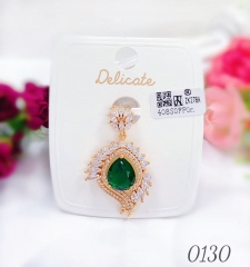 Artificial gemstone exquisite gold/silver color pendant