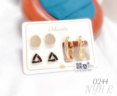 Irregular gold earring