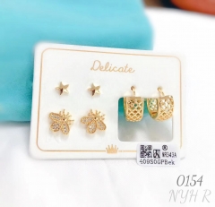 Irregular gold earring