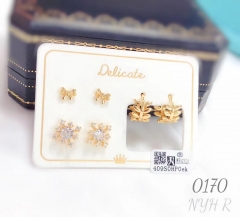 Irregular gold earring