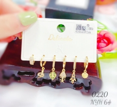 Irregular style gem exquisite earring