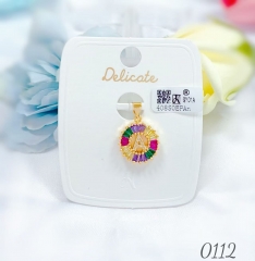 A letter colorful trendy pendant