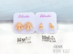 Irregular style polishing stud earring