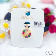 L letter colorful trendy pendant