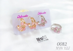 New style exquisite dark pink earrings