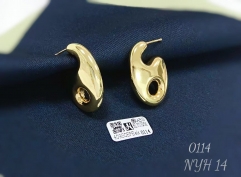 Glossy hollow style earring