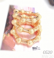 Large beads style gold color bangle set