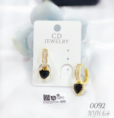 Artificial gemstone exquisite earring