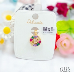 D letter colorful trendy pendant