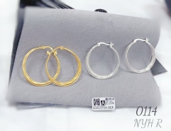 Hollow style round arc simple earring