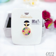 O letter colorful trendy pendant