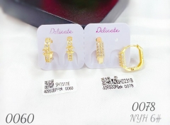 High-end popular gold color earring