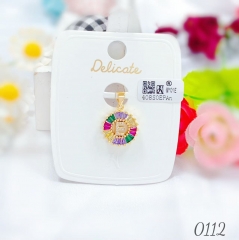 E letter colorful trendy pendant