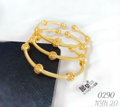 Bracelet set gold beads